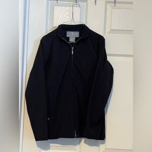 Page & Tuttle Women's Lined Jacket Coat Black Size Small EUC Dual Zip Up Zipper